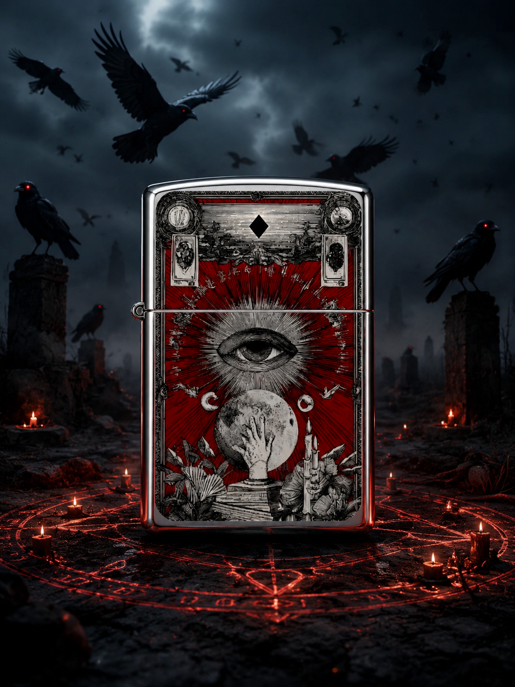 Occult Tarot Metal Lighter