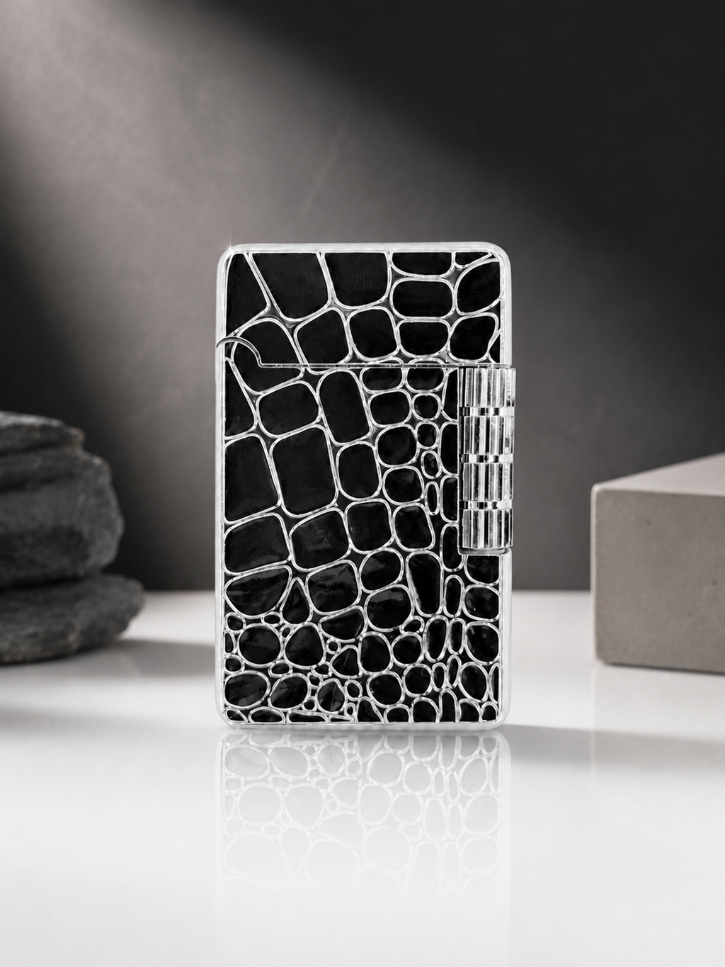 Imperial Crocodile | Premium Chrome Roller Pocket Lighter