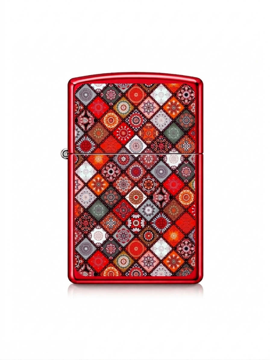 Mandala Red Geometric Lighter