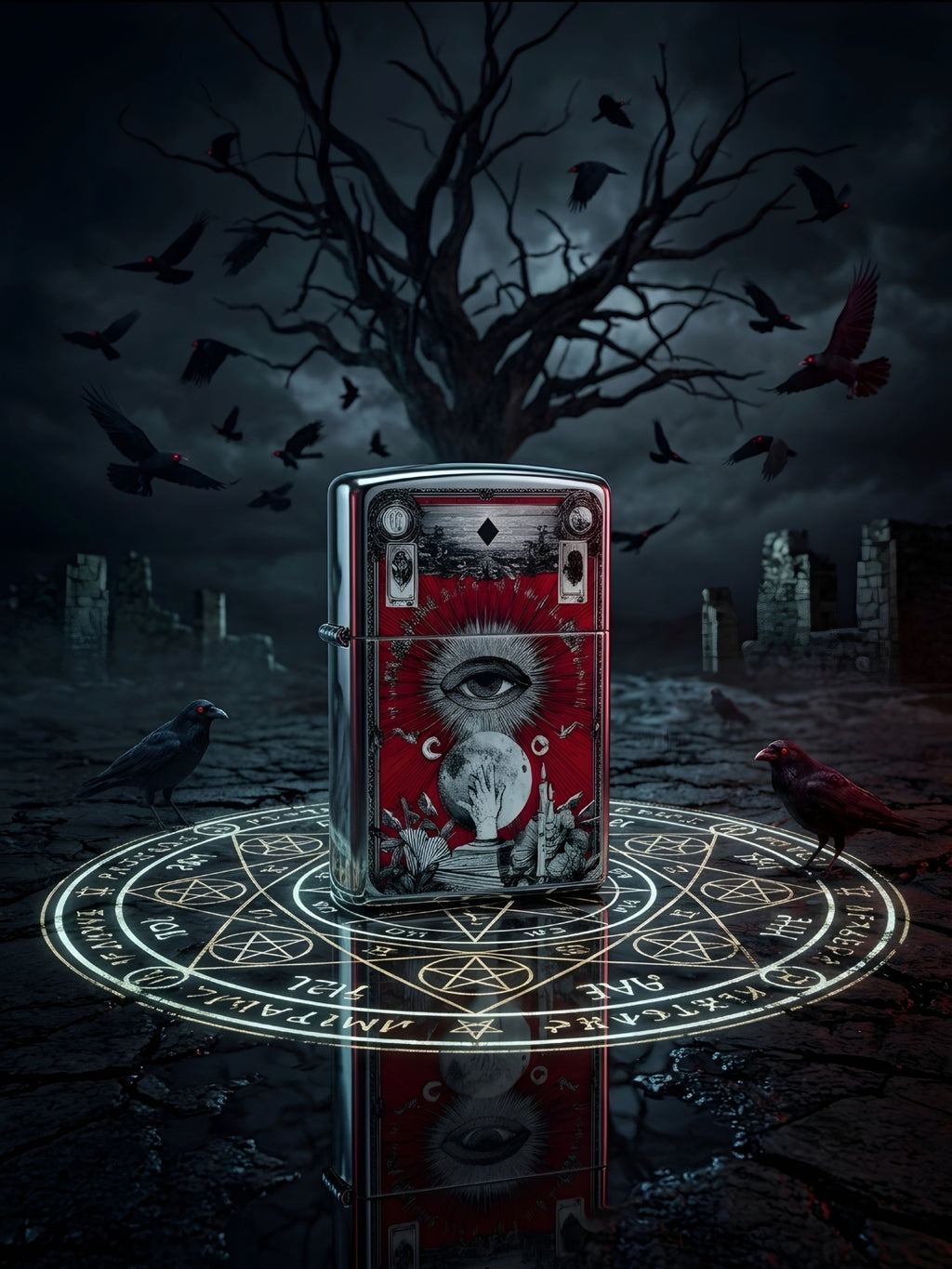 Occult Tarot Metal Lighter