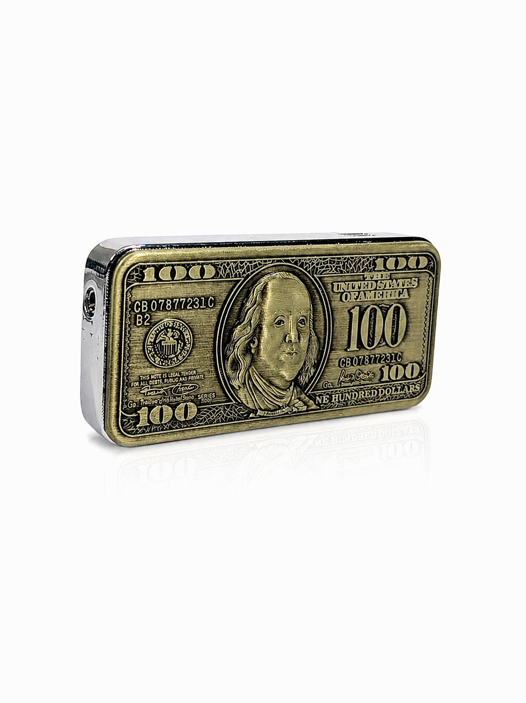 Freaky Flames - $100 Dollar |Premium Antique Metal Jet Flame Pocket Lighter
