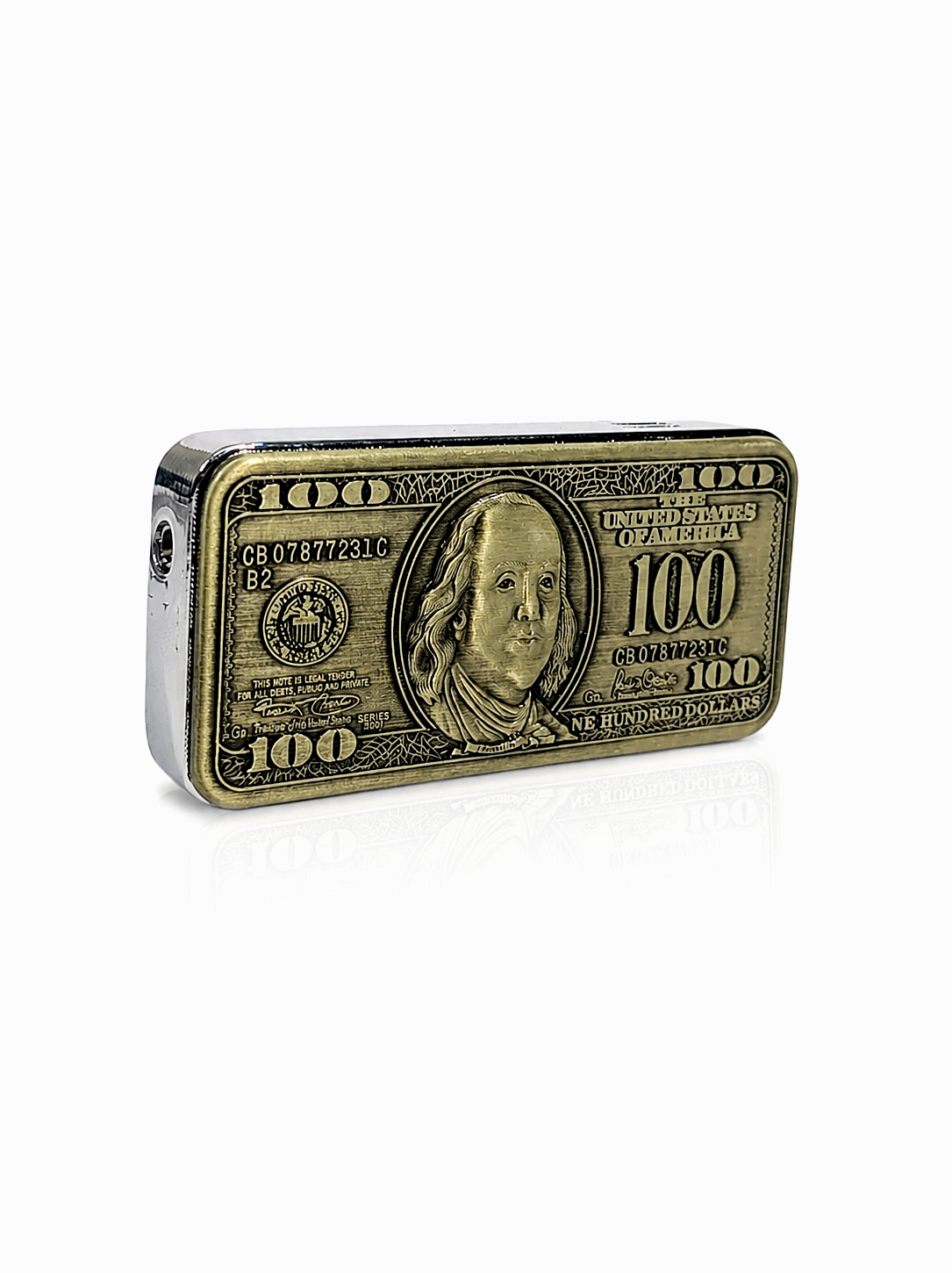Freaky Flames - $100 Dollar |Premium Antique Metal Jet Flame Pocket Lighter