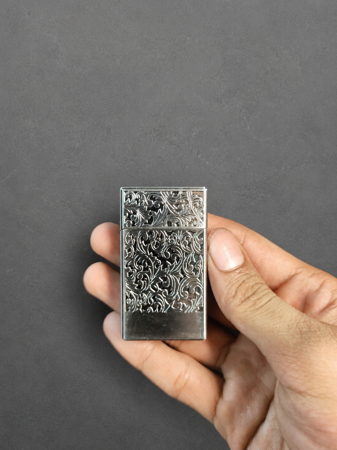 Royal Gothic Floral | Premium Carved Jet Flame Pocket Lighter