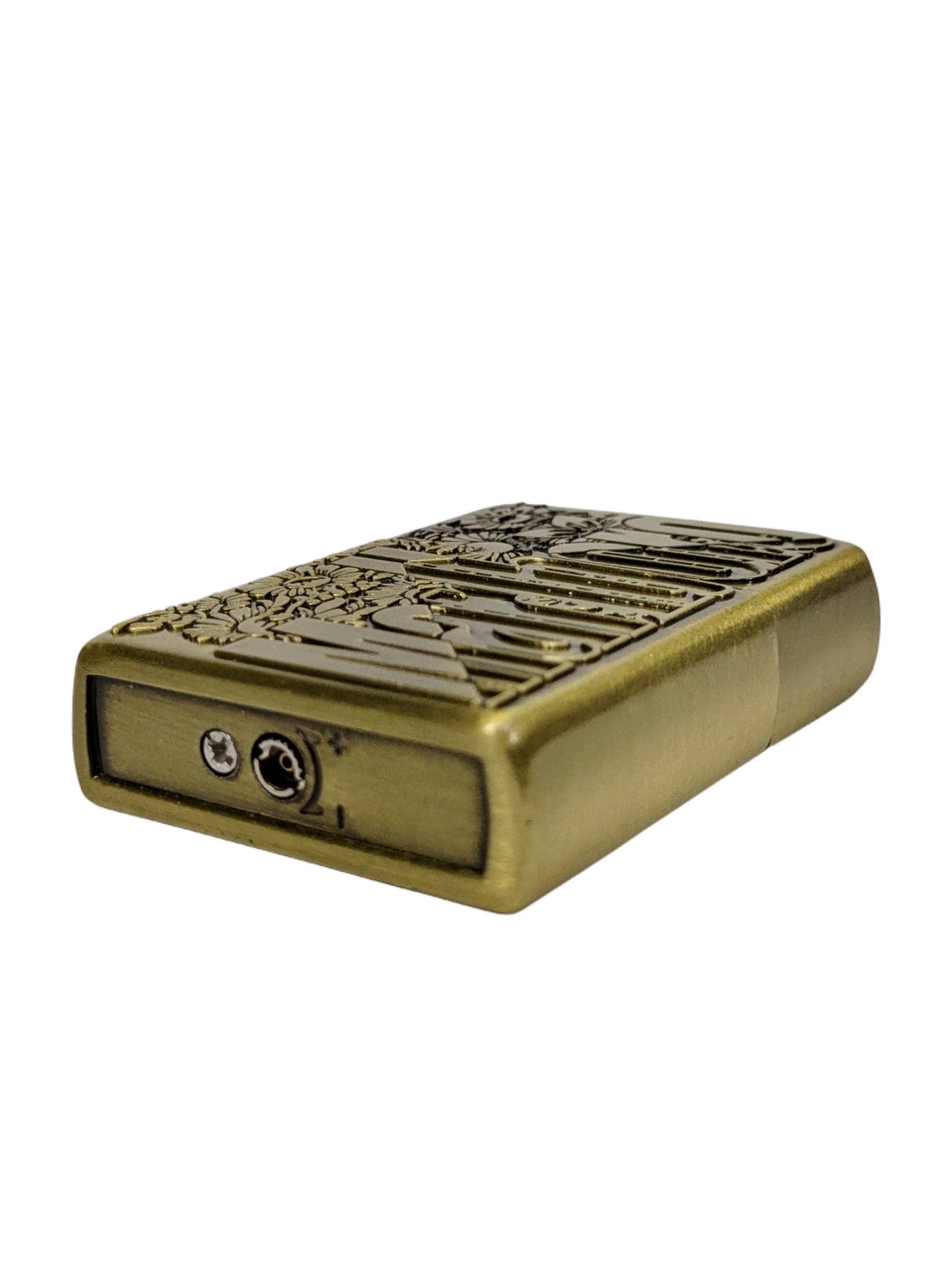 Flower design metal  gas lighter