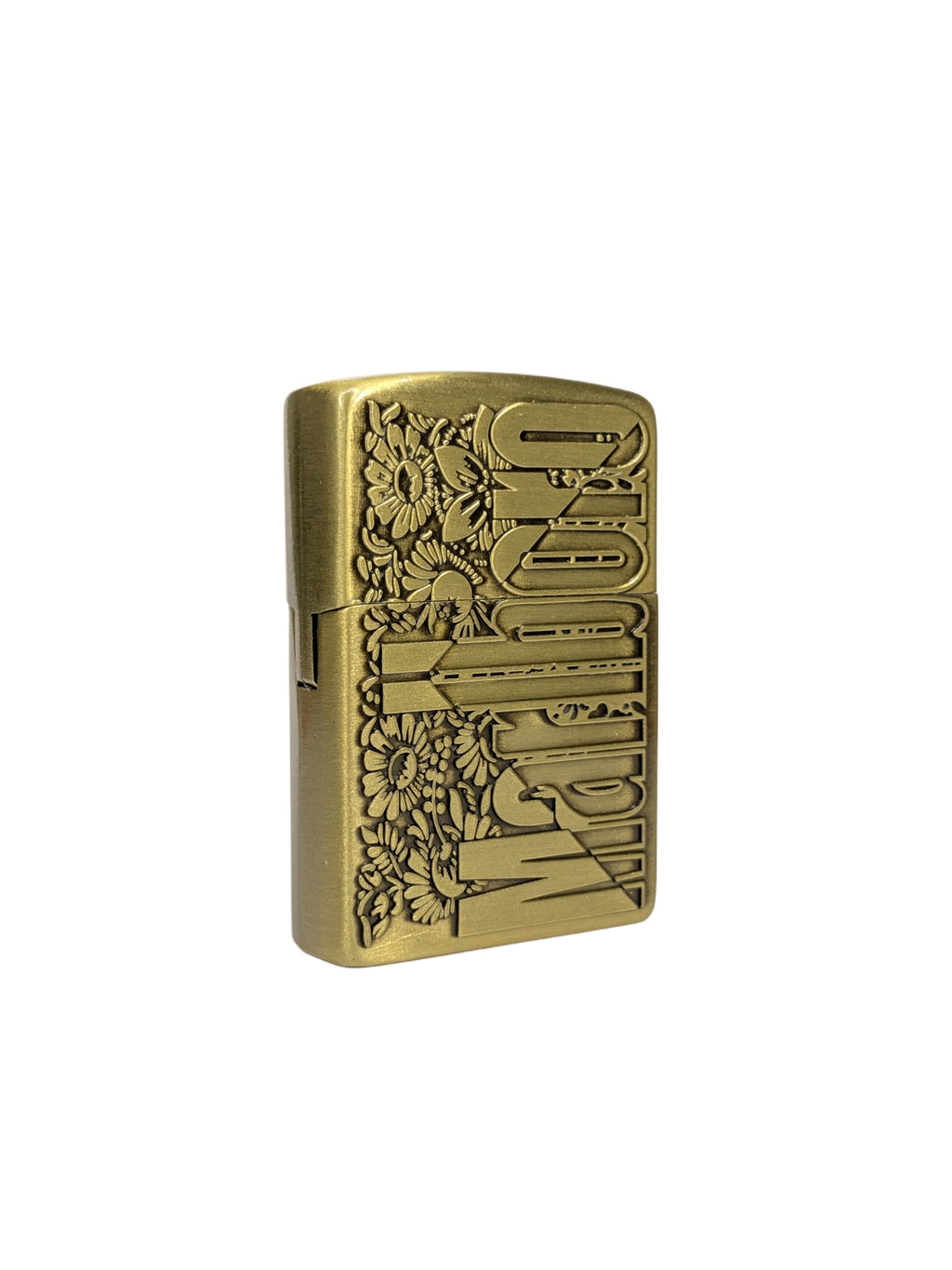 Flower design metal  gas lighter