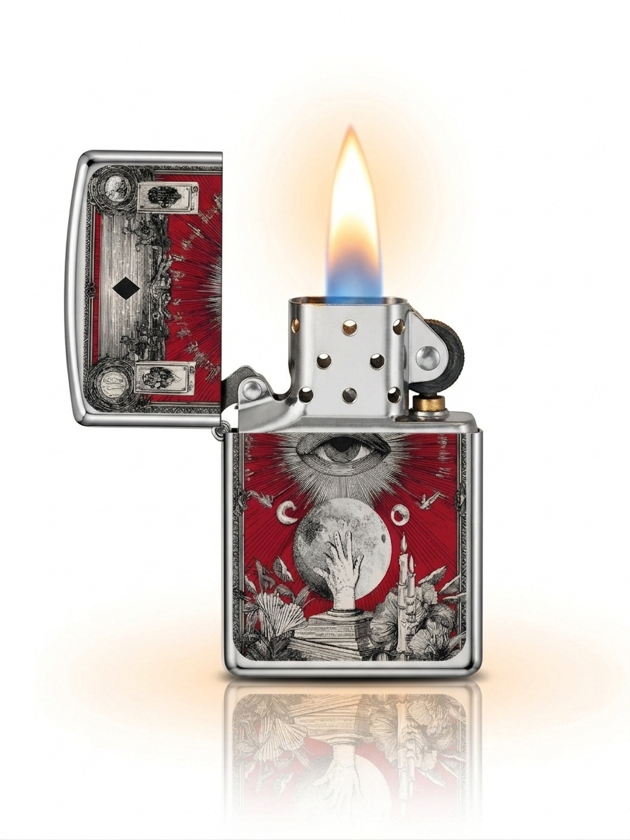 Occult Tarot Metal Lighter